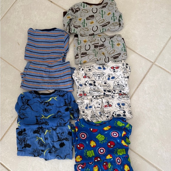 4T Marvel Avengers LS Set & 4 sets Carter Boys Long/Short Sleeve Bottoms Pajamas - Picture 10 of 16